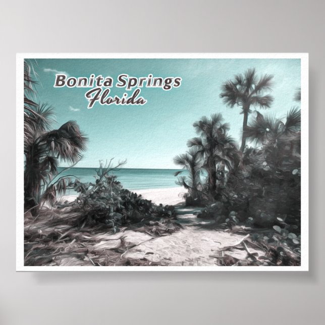 AFFICHE FLORIDE BONITA SPRINGS (Devant)