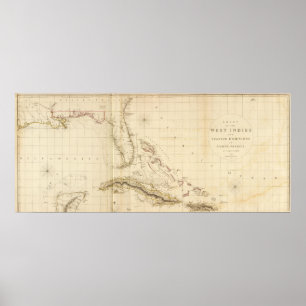 Affiche Floride et Antilles