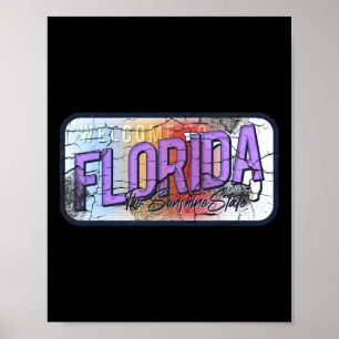 Affiche Floride Fl Summer Miami Vibes Beach Sunshine State
