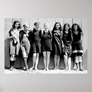 Affiche Floride Spring Break Beautés de bain 1920