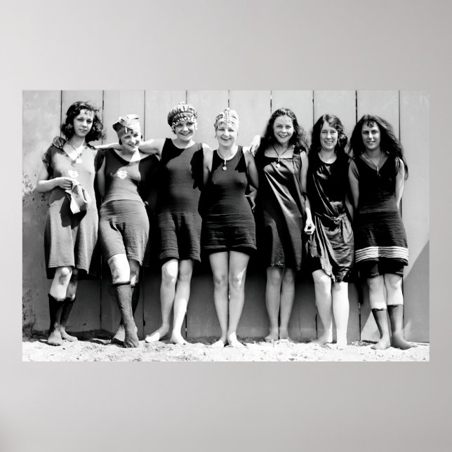 Affiche Floride Spring Break Beautés de bain 1920 (Devant)