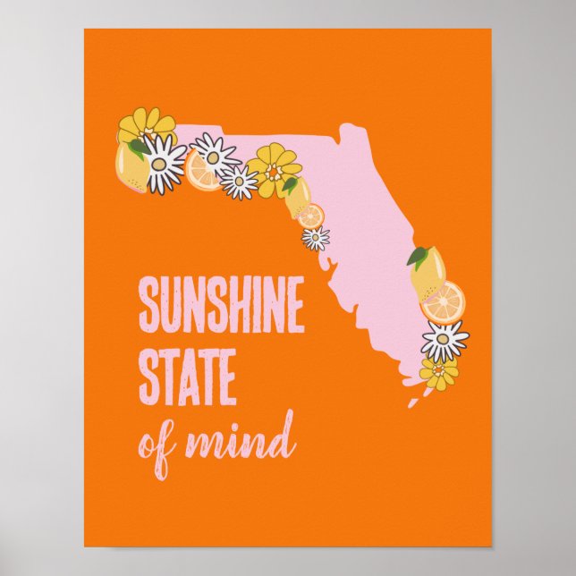 Affiche Floride Sunshine État d'esprit (Devant)
