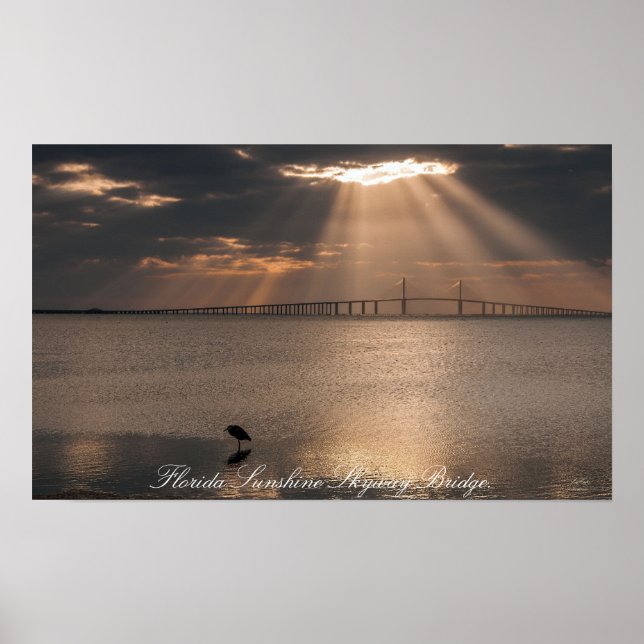 Affiche Floride Sunshine Skyway Bridge Imprimer (Devant)
