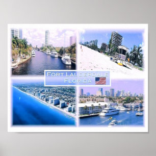 Affiche Floride - Usa - Mosaïque -