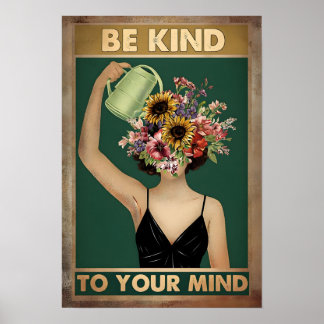 Affiche "Floroming Mind Art - Floral Mental Wellness