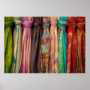 Affiche Flot textile couleur alliée