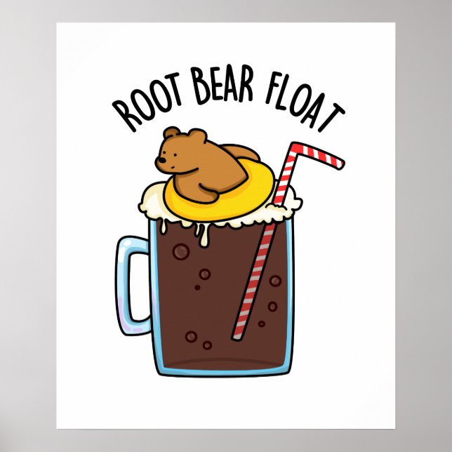 Affiche Flotte de l'ours racine Funny Root Beer Pun (Devant)