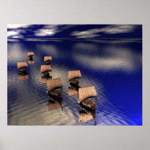 Affiche Flotte de Viking