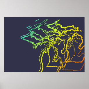 Affiche flou de chill du michigan