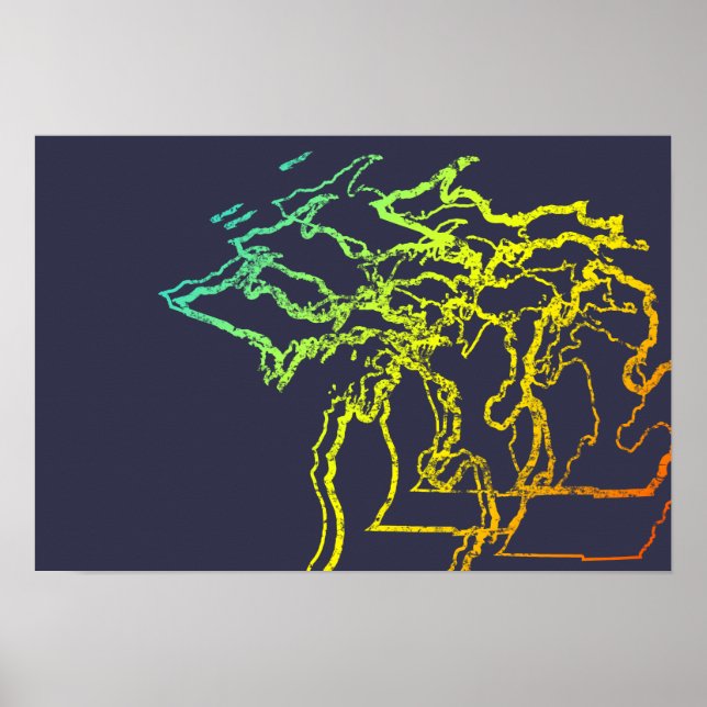 Affiche flou de chill du michigan (Devant)