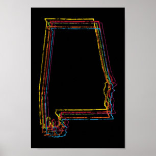Affiche flou de fierté de l'alabama