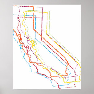Affiche flou de la fierté californienne