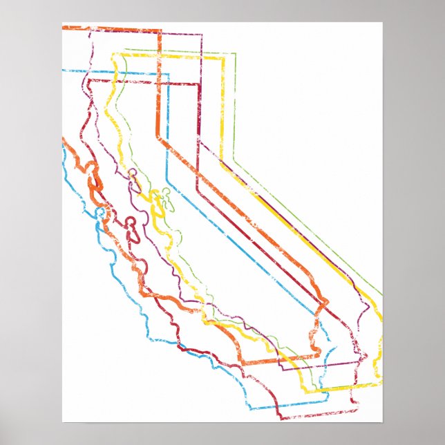Affiche flou de la fierté californienne (Devant)