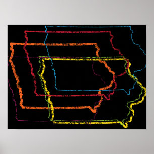 Affiche flou de la fierté de l'iowa