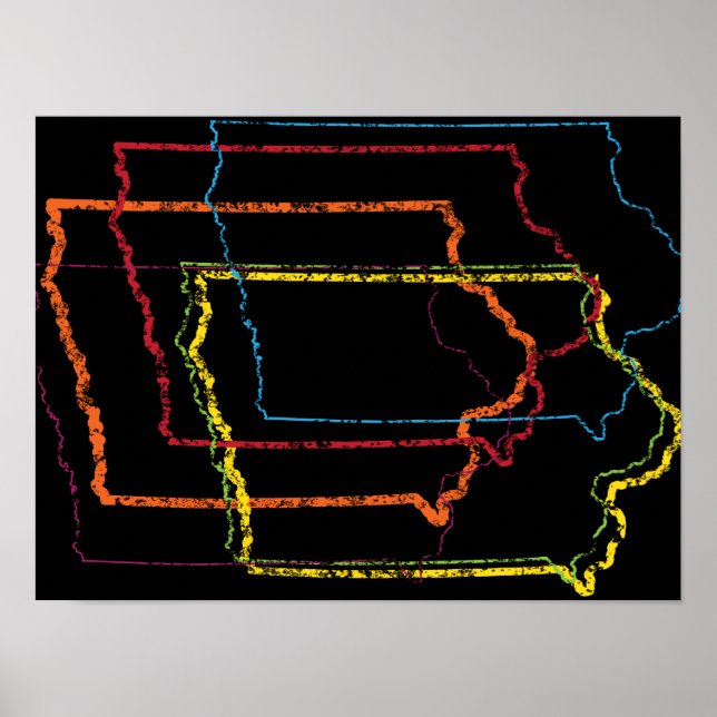 Affiche flou de la fierté de l'iowa (Devant)