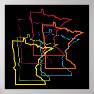 Affiche flou de la fierté du minnesota