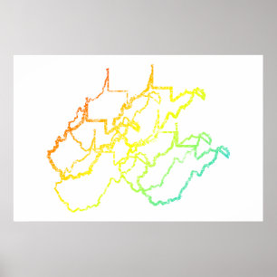 Affiche flou de refroidissement de virginie occidentale