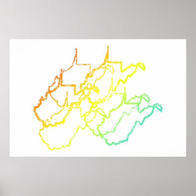 Affiche flou de refroidissement de virginie occidentale (Devant)