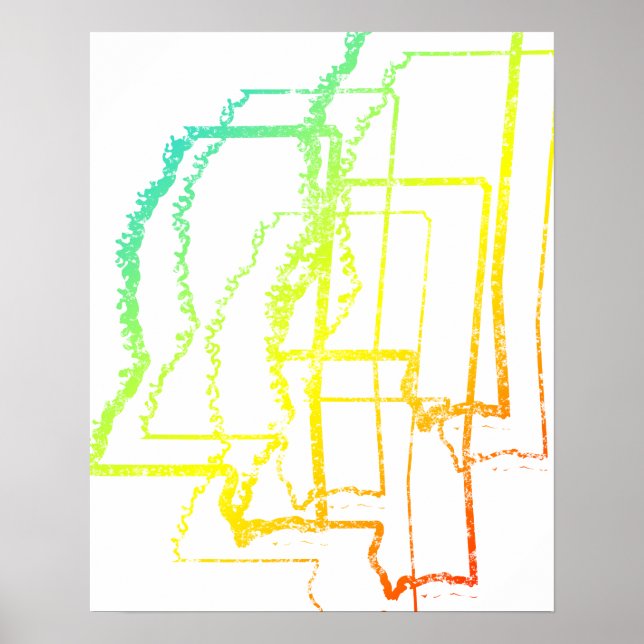 Affiche flou de refroidissement du mississippi (Devant)
