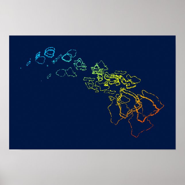 Affiche flou de refroidissement hawaïen (Devant)
