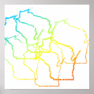 Affiche flou de refroidissement wisconsin