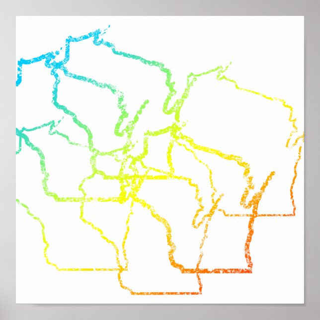 Affiche flou de refroidissement wisconsin (Devant)