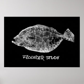 Affiche Flounder Study print "TRÈS POPULAIRE"
