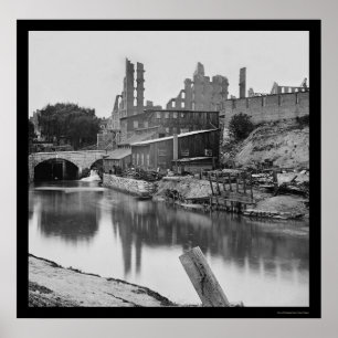 Affiche Flour Mill by the James River & Richmond, VA 1865