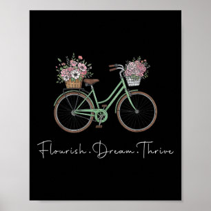 Affiche Flourish Dream Thrive Floral Bike Subtle 8647 Trum