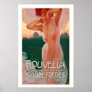 Affiche Flouvella Grand Parfum Élégant Sauze Frères
