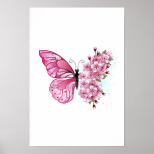 Affiche Flower Butterfly