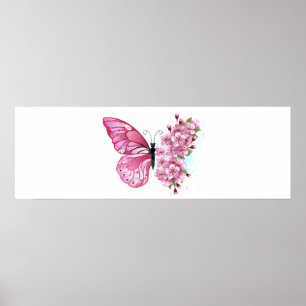 Affiche Flower Butterfly