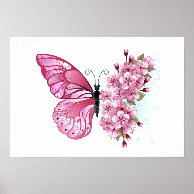 Affiche Flower Butterfly (Devant)