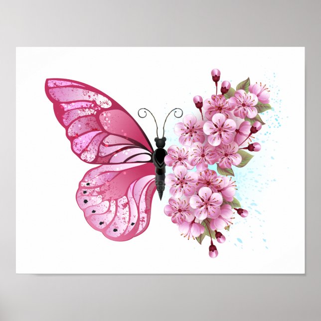 Affiche Flower Butterfly (Devant)