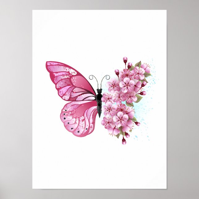 Affiche Flower Butterfly (Devant)