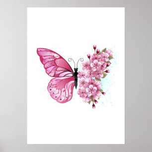 Affiche Flower Butterfly