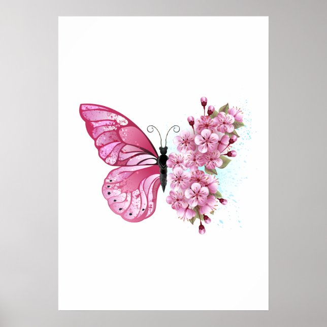 Affiche Flower Butterfly (Devant)