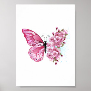 Affiche Flower Butterfly