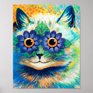 Affiche Flower Eyes Chat, Louis Wain