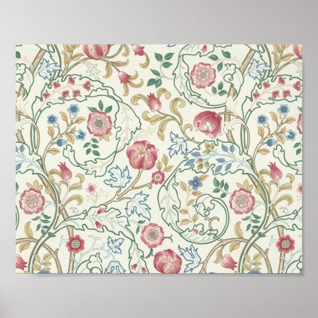 Affiche Flower, Floral Pattern, William Morris (Devant)