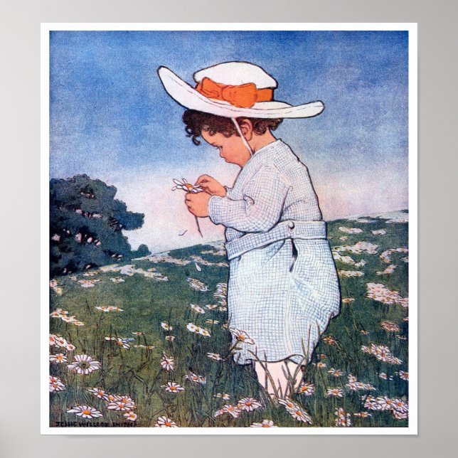 Affiche Flower Fortune telling, Jessie Willcox Smith (Devant)