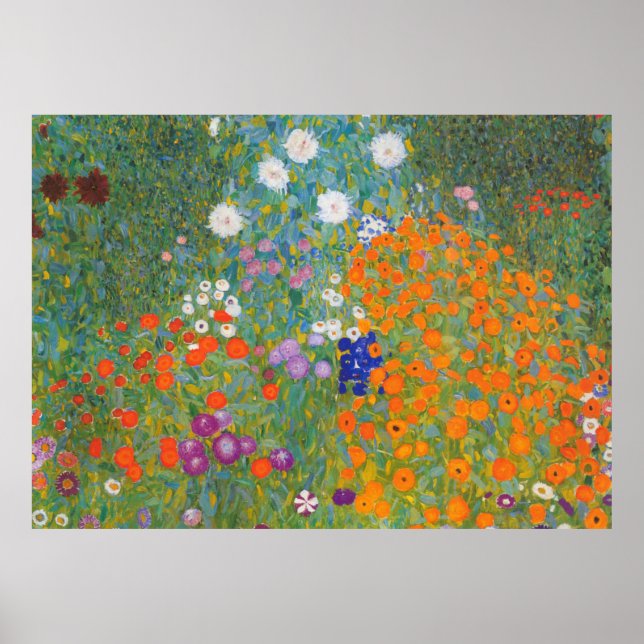 Affiche flower+garden+klimt+gustav+cotage (Devant)