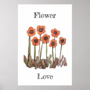 Affiche Flower Love Art