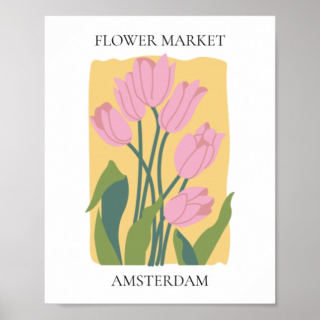 Affiche Flower Market Editable Amsterdam (Devant)