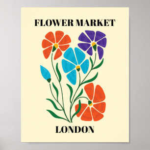 Affiche Flower Market Editable Londres