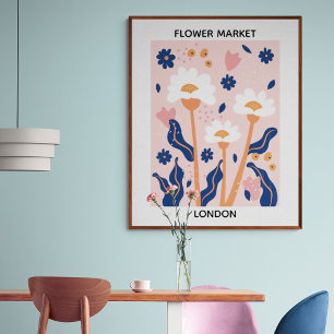 Affiche Flower Market Editable Londres