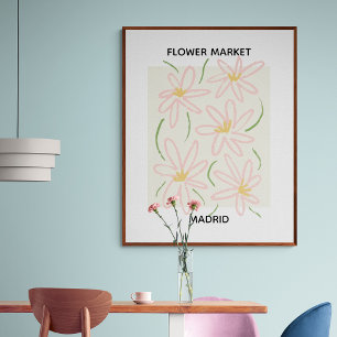 Affiche Flower Market Editable Madrid