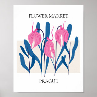 Affiche Flower Market Editable Prague