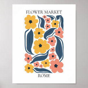 Affiche Flower Market Editable Rome