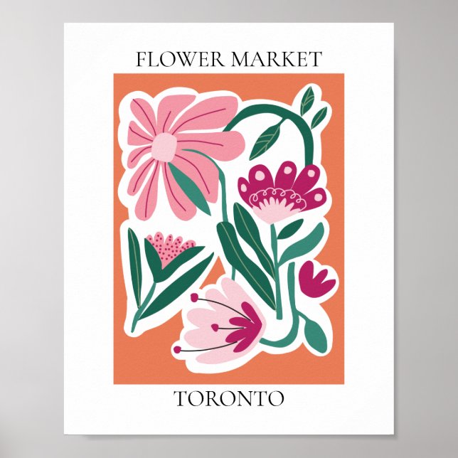Affiche Flower Market Editable Toronto (Devant)